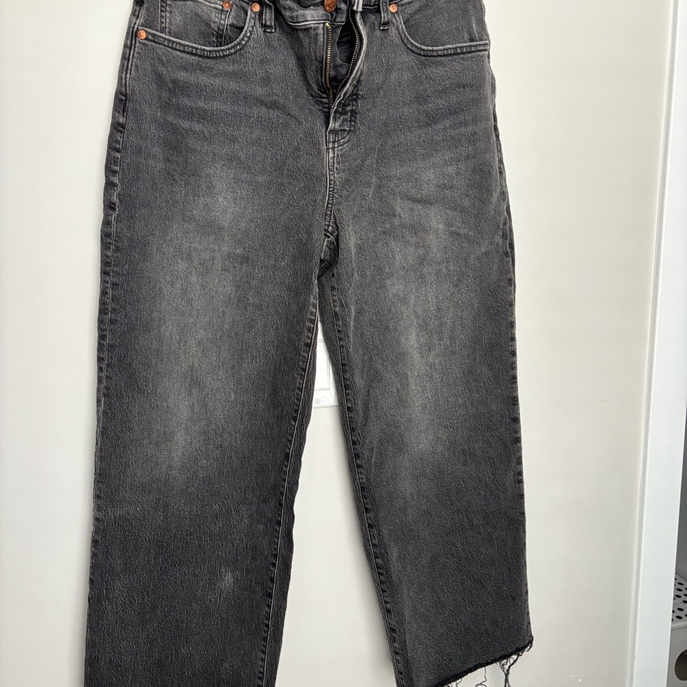 Madewell Womens Charcoal Straight Jeans